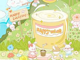 小兔子系列插画绘本