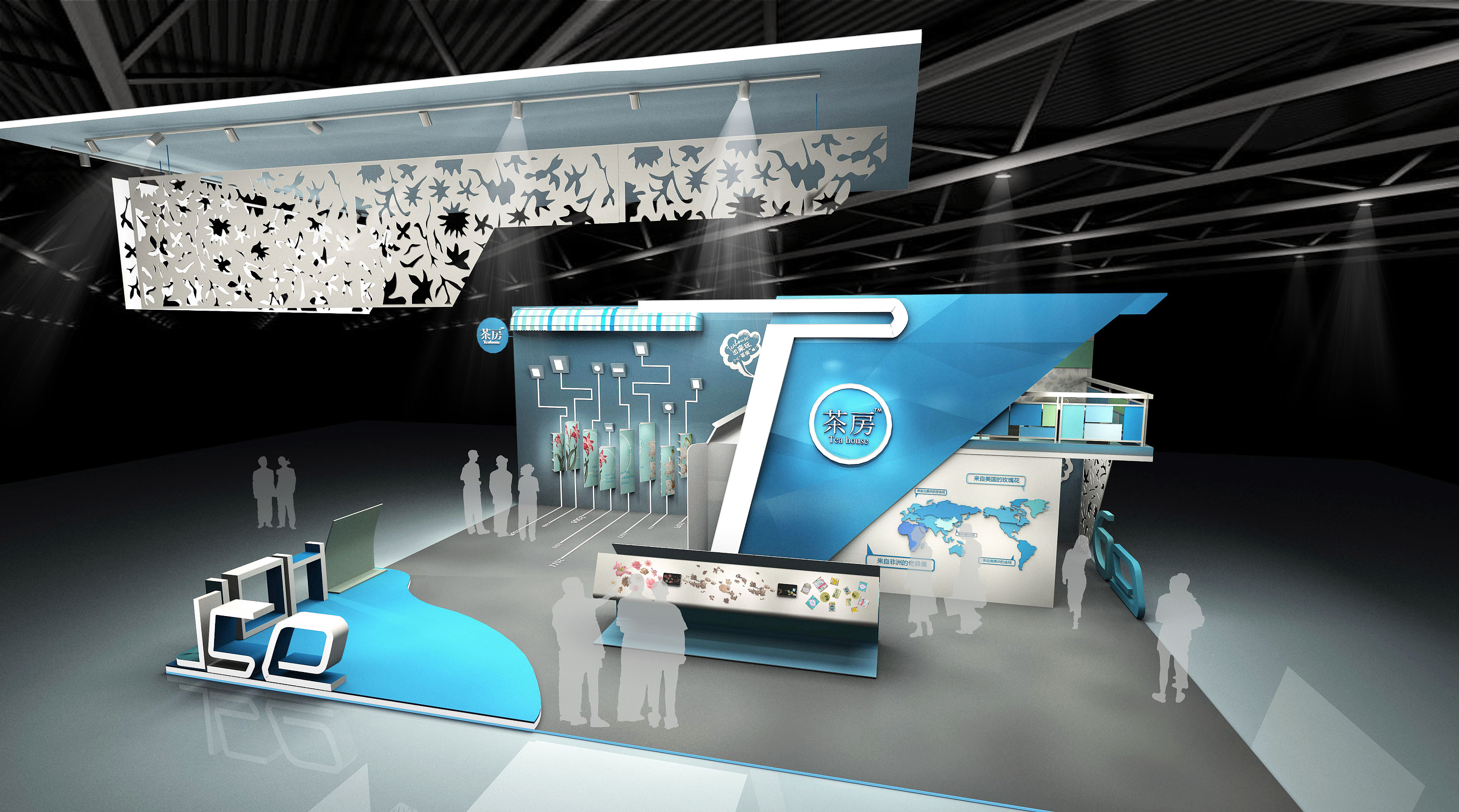 tea house 小型会展设计|空间|展示设计 |davinzhuo - 原创作品