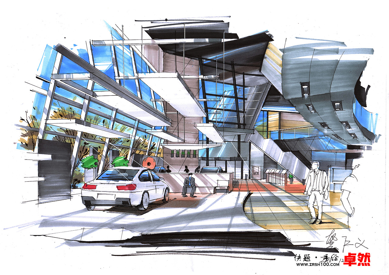 【卓然手绘】室内作品