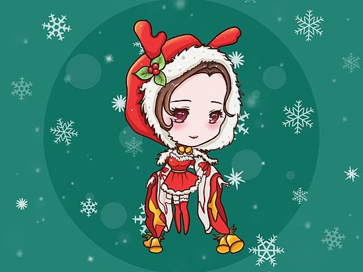 貂蟬-圣誕戀歌（個(gè)人主頁-ZMzQ3MTYyMjQ=） - 藝術(shù)插畫 - 站酷設(shè)計(jì)師麥芒姑娘原創(chuàng)素材 - 站酷ZCOOL