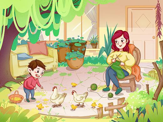 小院（個人主頁-ZNTA1MTg3Njg=） - 繪本 - 站酷設(shè)計師X_YE懶小夜原創(chuàng)素材 - 站酷ZCOOL