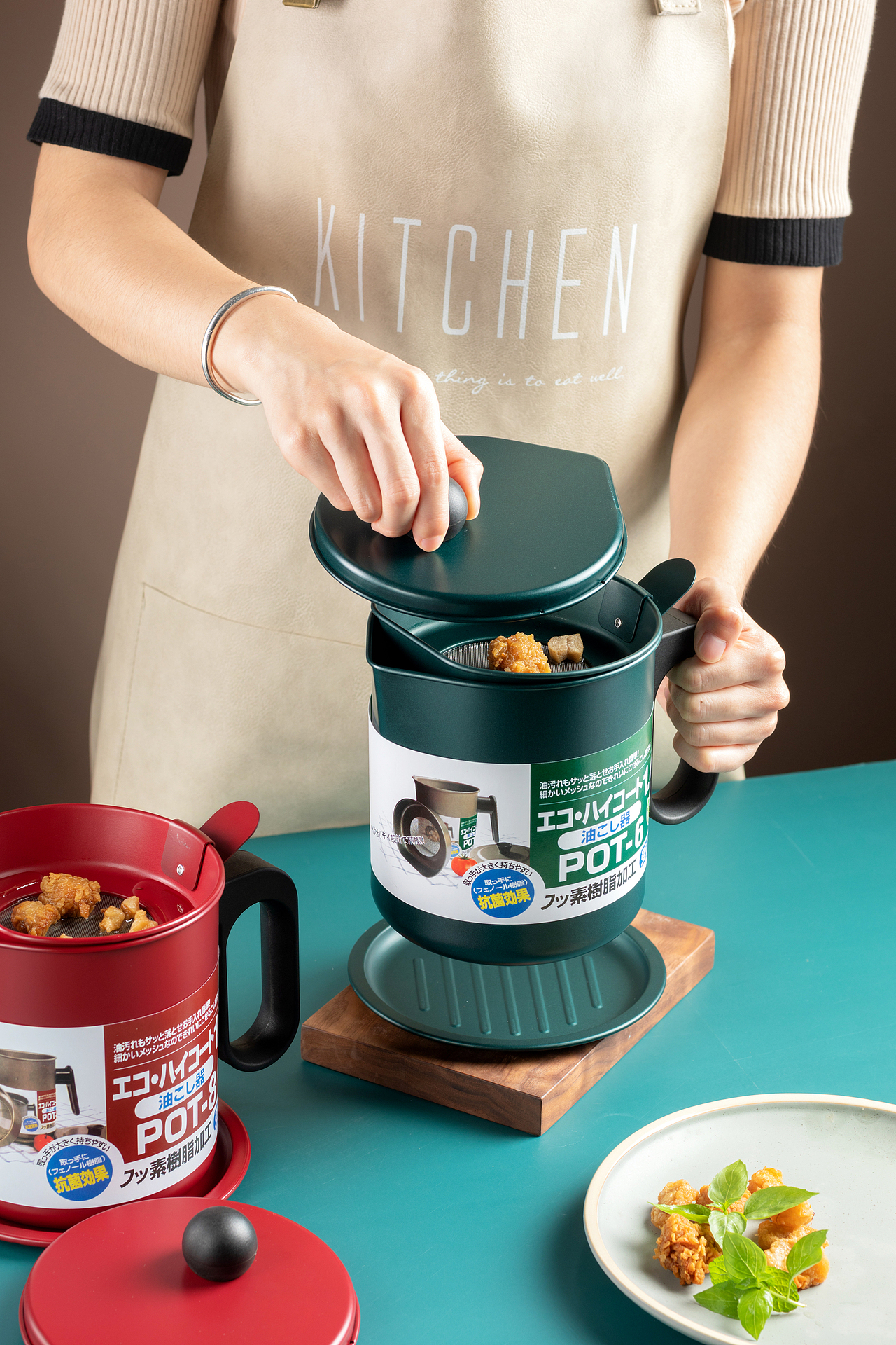 电商产品摄影 日本日式简约 厨房油壶 塑料过滤油壶