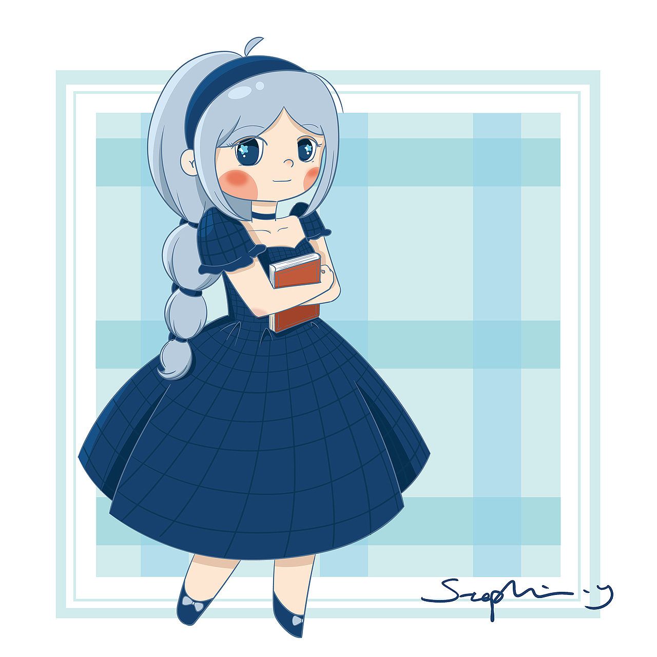 [精致女孩]q版卡通小女孩合集_肥兔兔stephanie-站酷zcool