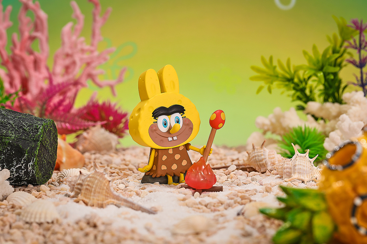 分享近几日拍摄的一款泡泡玛特拉布布和海绵宝宝的联名盲盒 !