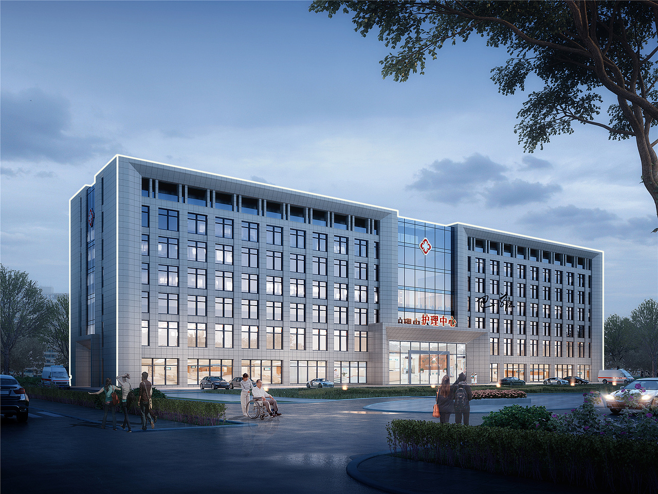 医院透视鸟瞰打造花园式医院