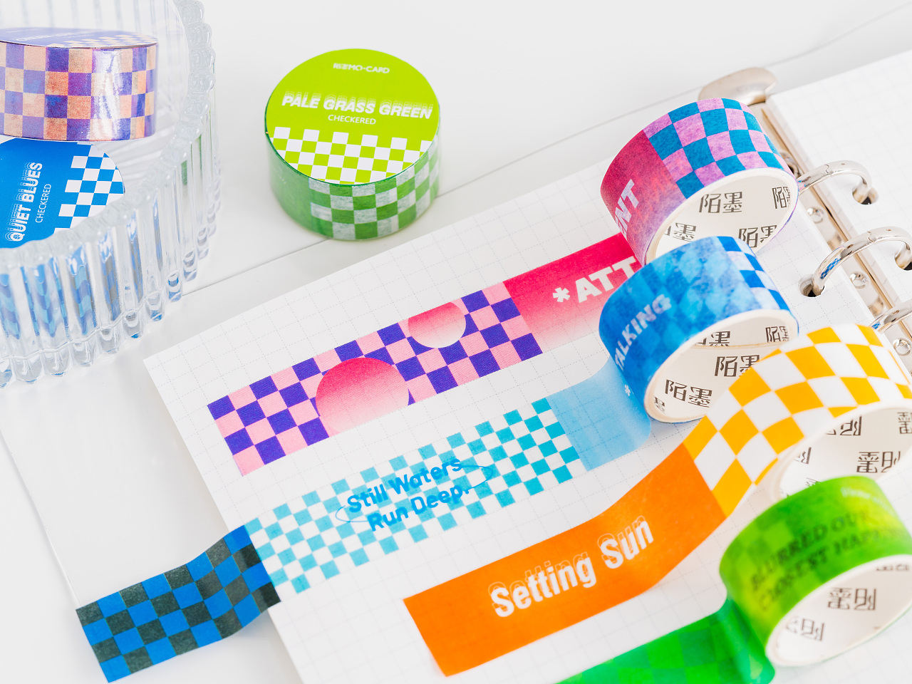 产品摄影 | 文创系列彩色格子手账和纸胶带