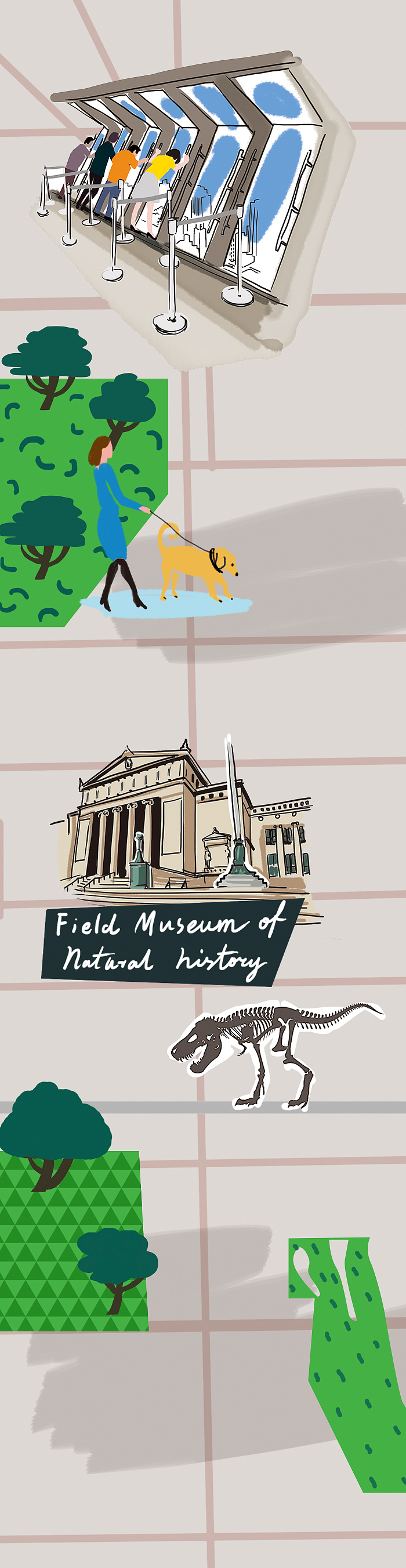 手绘地图-芝加哥旅游地图（图ZNTMwNDIxNzI=） - 商业插画 - 站酷设计师鸦科大佬原创素材 - 站酷ZCOOL