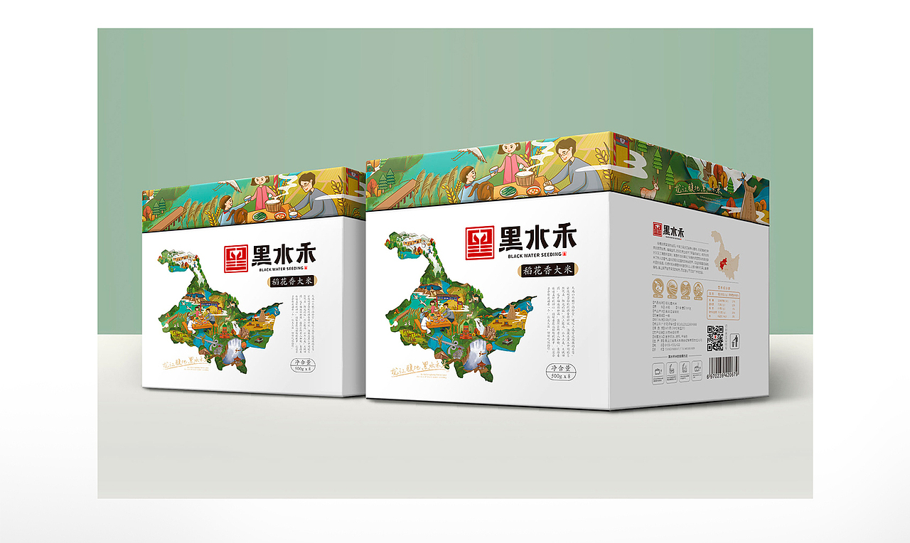 黑水禾——龙江腹地 黑水禾米（图ZMjM5MjY0NjQ4） - 品牌 - 站酷设计师缤策原创素材 - 站酷ZCOOL