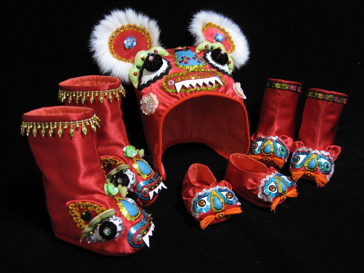 斑寅虎头鞋帽套装之二