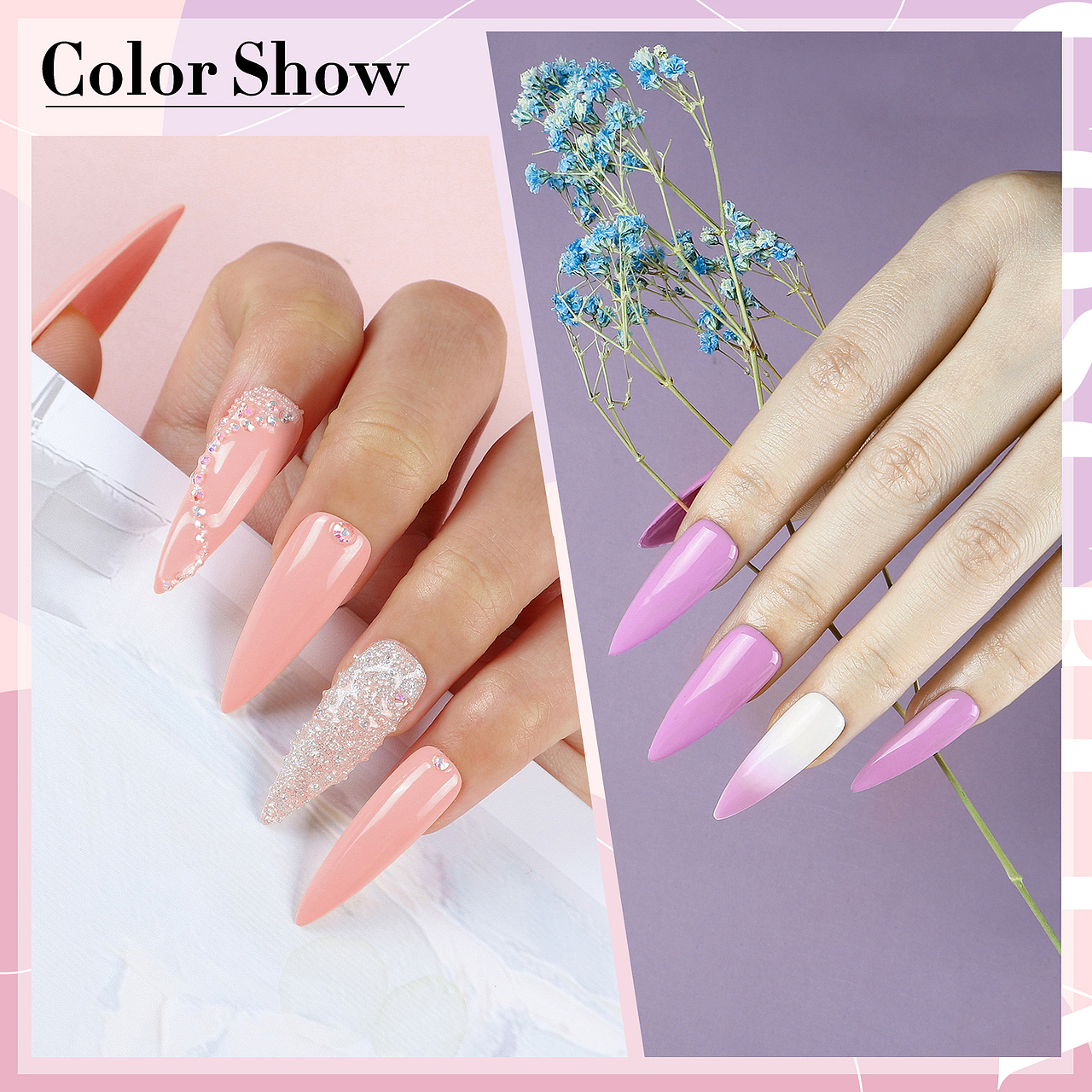 美甲套装指甲油美甲甲油胶套装美甲展示卖点亚马逊