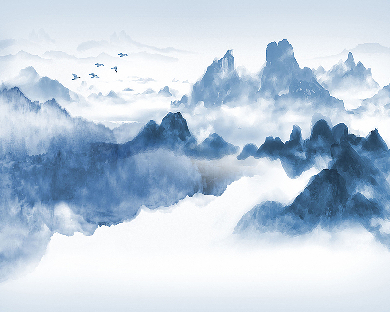 2019山水2（图ZMjE3NDYzNjAw） - 商业插画 - 站酷设计师新中式纱画图库原创素材 - 站酷ZCOOL