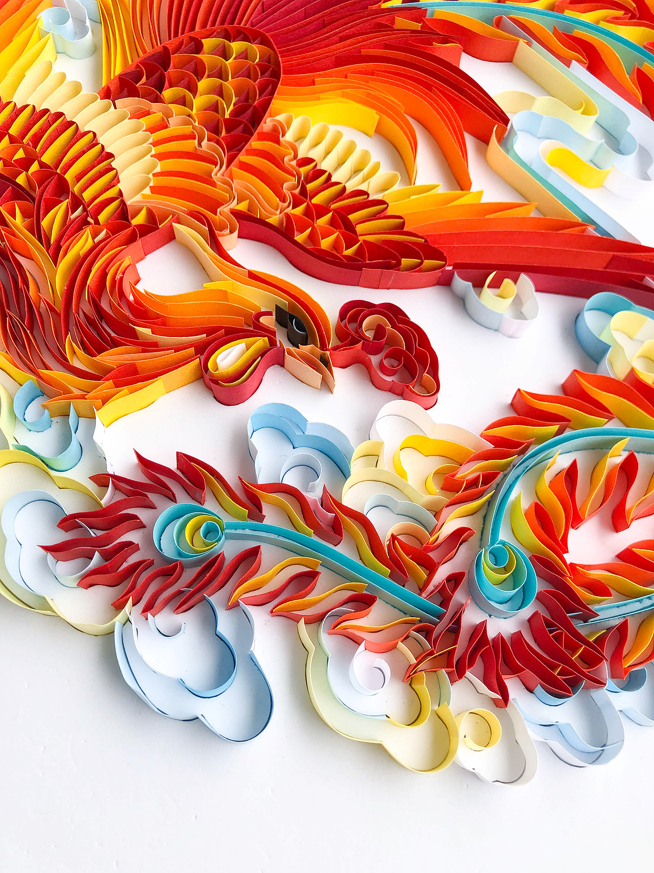 手工衍纸装饰画——凤舞九天