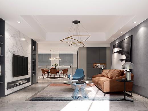 荷澜庭丨丨平层（个人主页-ZMzQwNDY5MDQ=） - 家装设计 - 站酷设计师张响原创素材 - 站酷ZCOOL