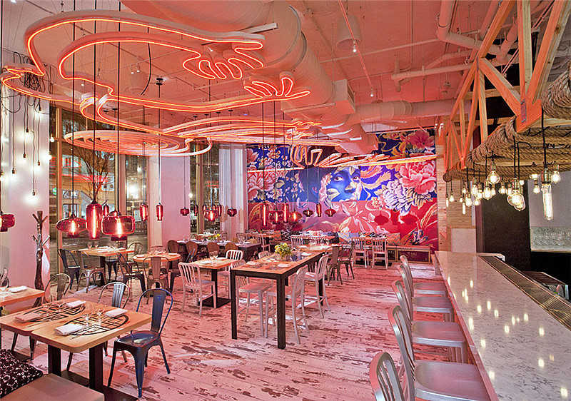 郑州勃朗分享不错的中国风混搭餐厅设计实景图（图ZOTcyMzM2ODQ=） - 家装设计 - 站酷设计师郑州餐厅设计公司原创素材 - 站酷ZCOOL