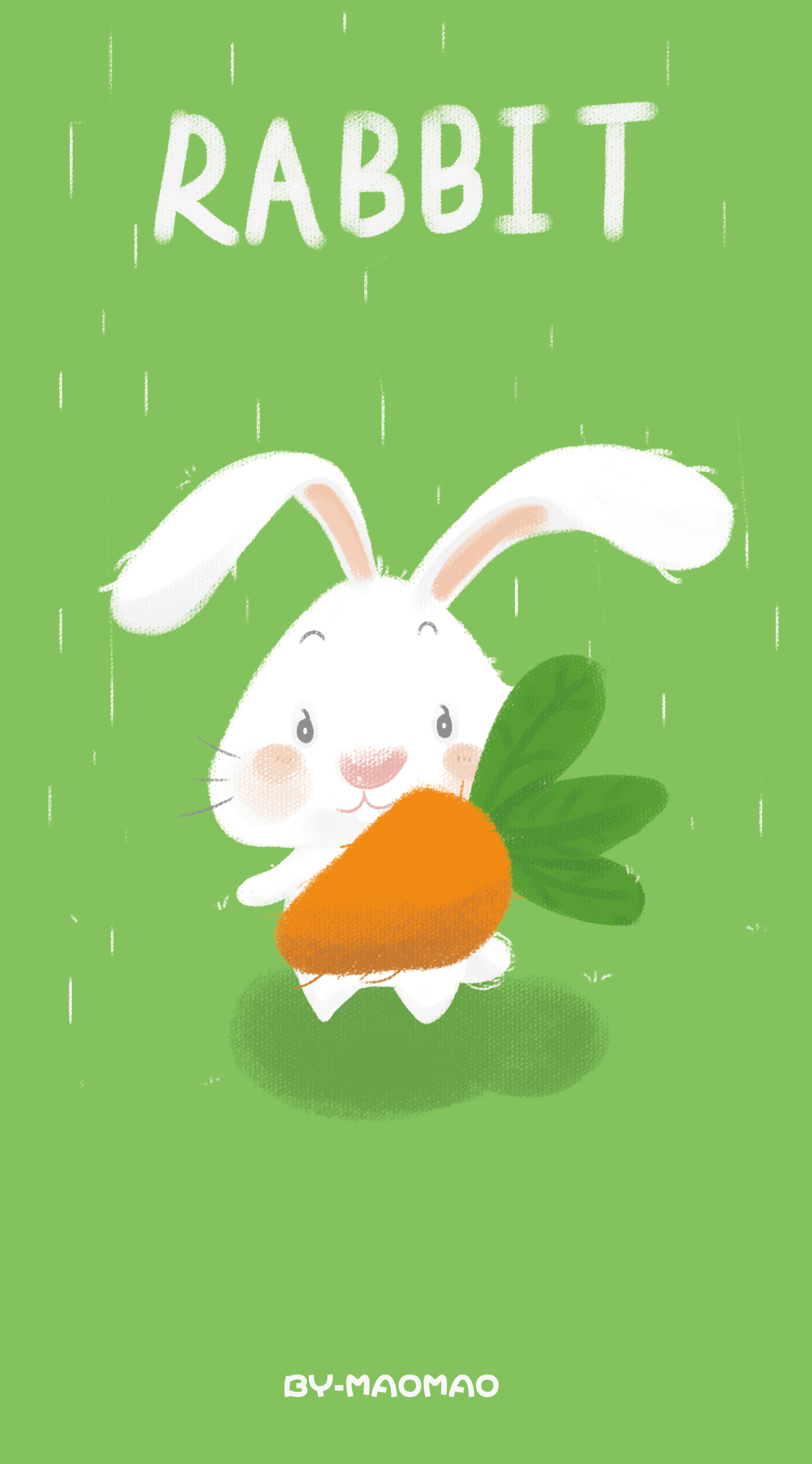 兔子|插画|儿童插画|招财帽帽_临摹作品-站酷zcool