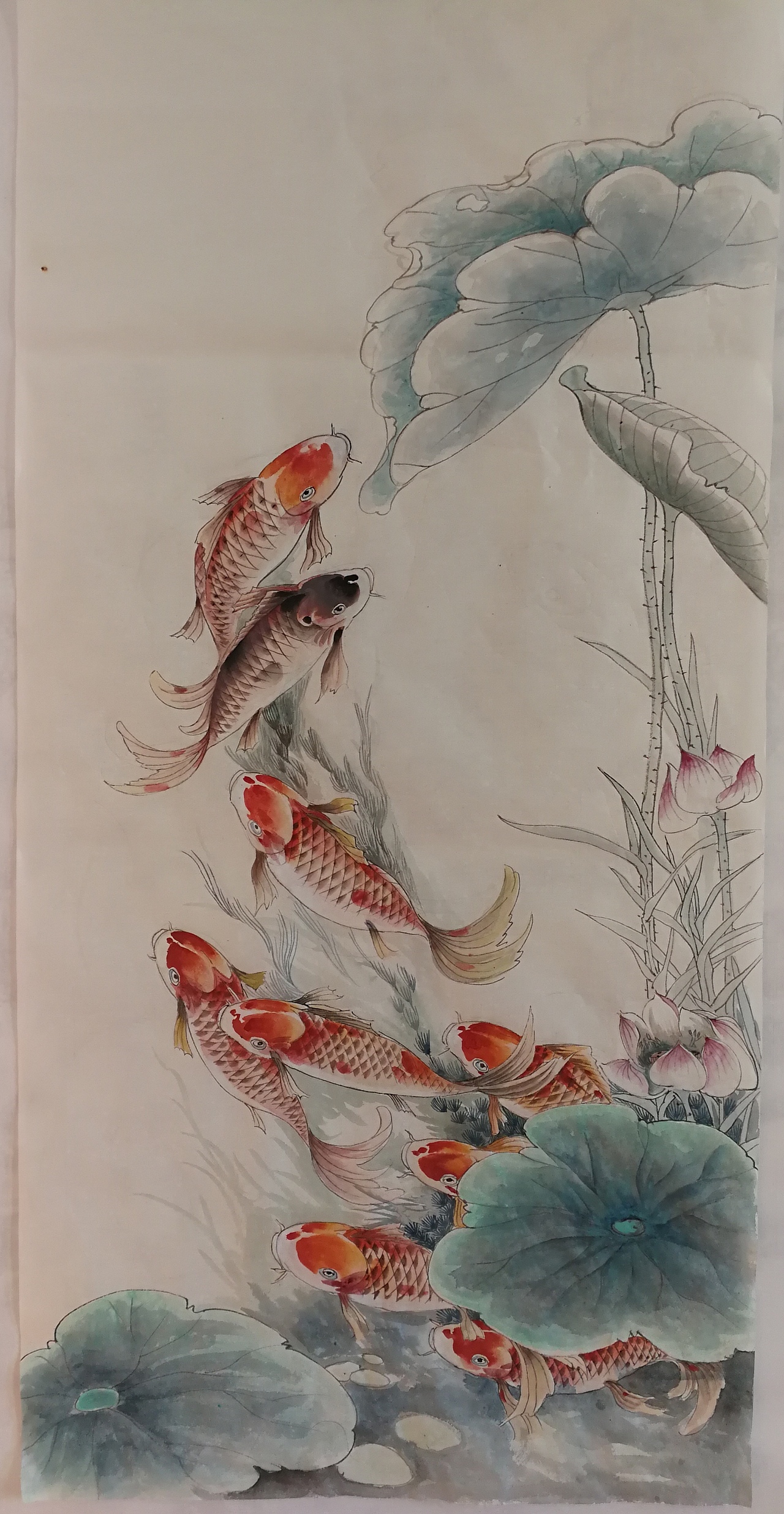 鱼戏莲叶间|纯艺术|绘画|丹景山人_原创作品-站酷zcool