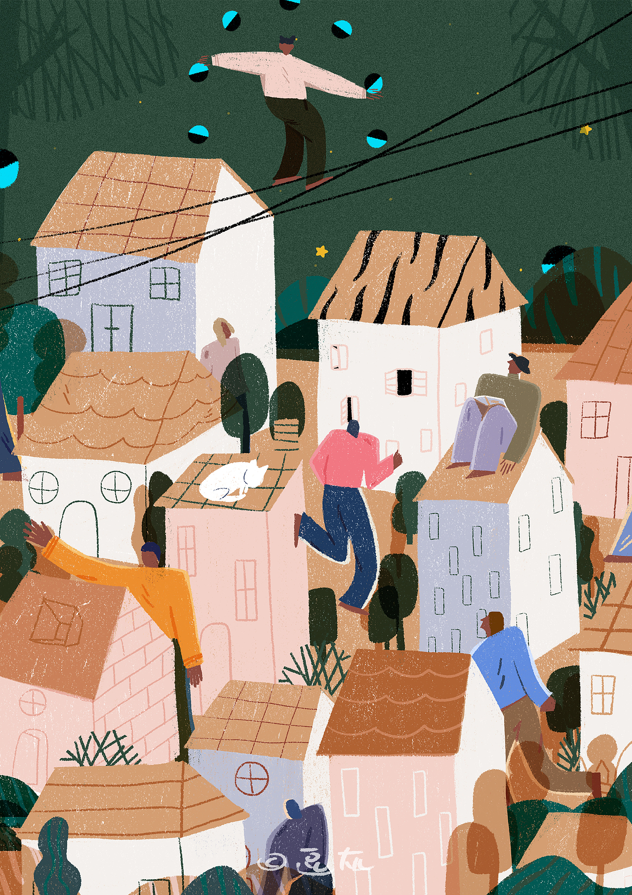 静候佳音（图ZMjAwNDMxODgw） - 艺术插画 - 站酷设计师九斤白原创素材 - 站酷ZCOOL