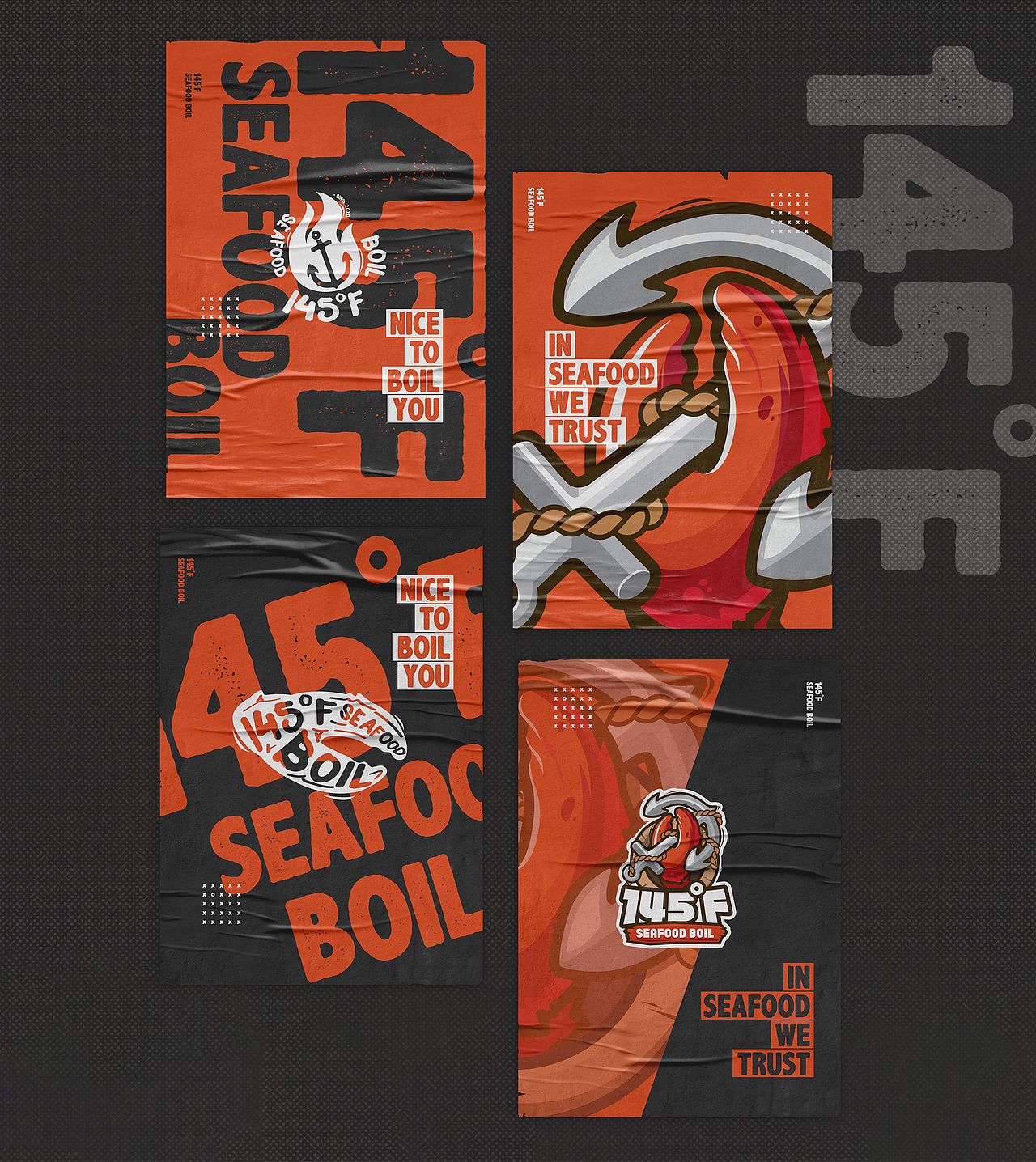 145°F SEAFOOD BOIL | 华氏145度手抓海鲜 | 品牌设计