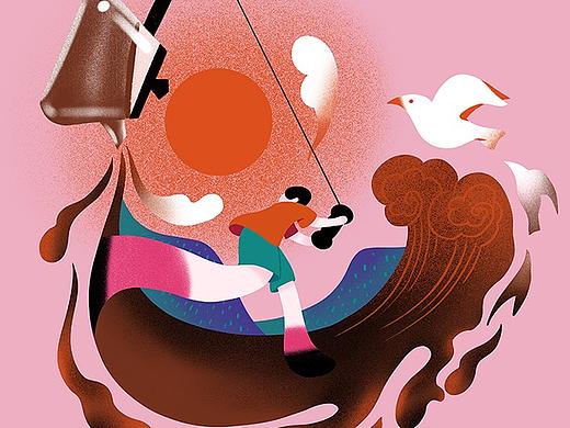 商业插画 咖啡插画（个人主页-ZNDcxMDg3OTY=） - 商业插画 - 站酷设计师海岛上的大杨原创素材 - 站酷ZCOOL