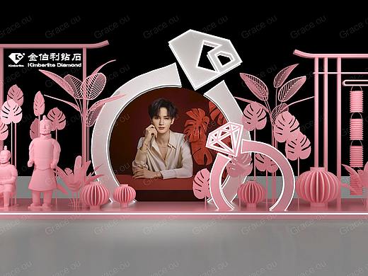 金伯利钻石商场美陈（个人主页-ZNTE2Mjg3NDg=） - 产品 - 站酷设计师3D设计Grace原创素材 - 站酷ZCOOL