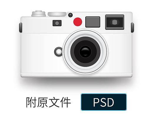 写实相机图标（附PSD）