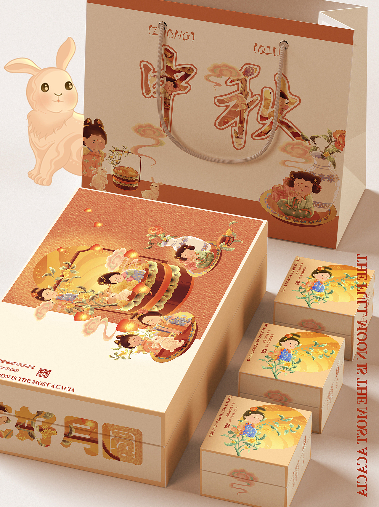 中秋国风插画——花好月圆（图ZMzEwMDM2MTM2） - 商业插画 - 站酷设计师李清闲原创素材 - 站酷ZCOOL