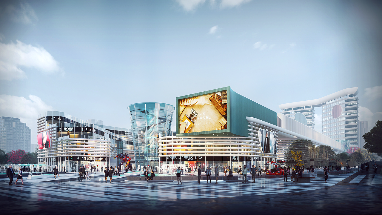 lumiom商业区渲染