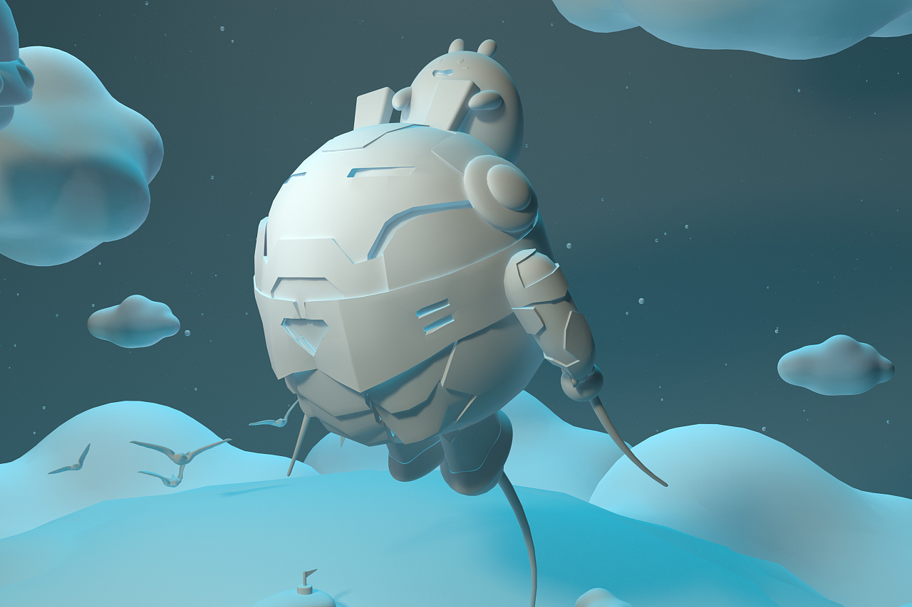 2019年c4d个人作品集-旧ip卡通建模