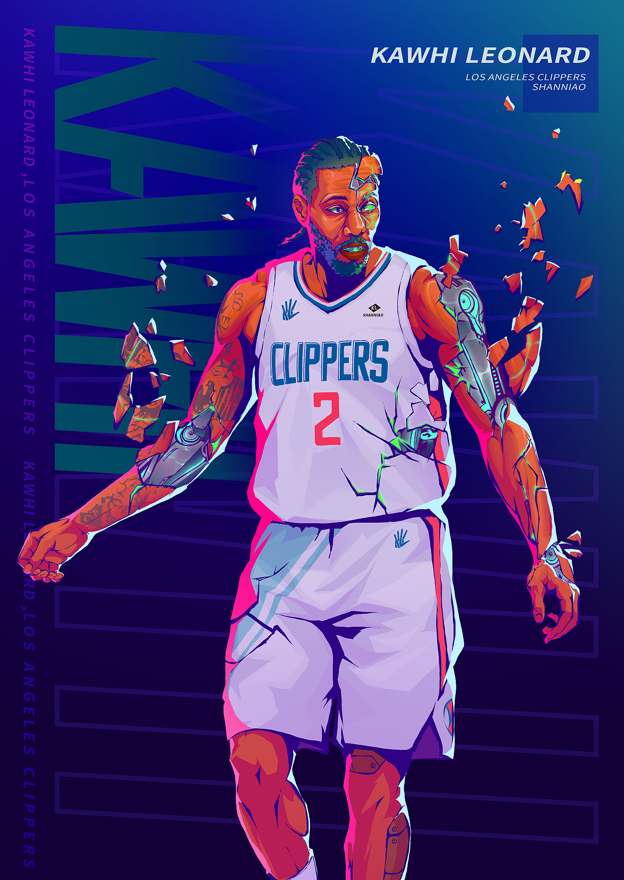 插画科怀伦纳德小卡《cyborg》