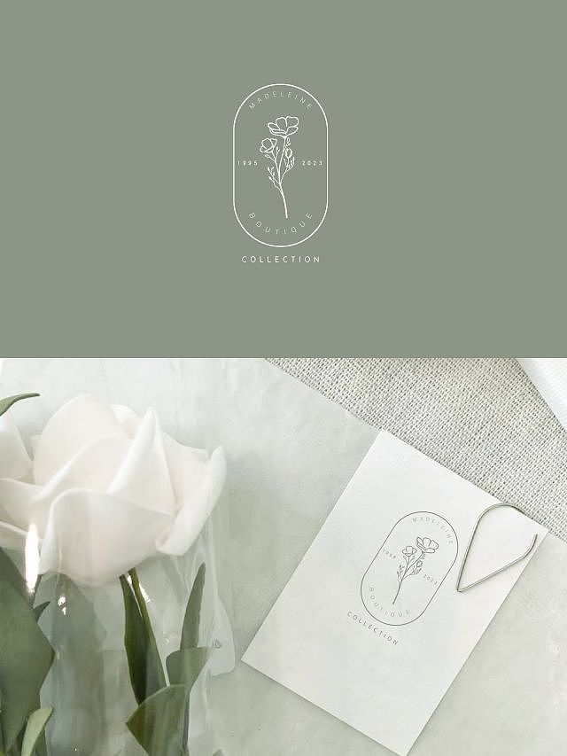 花店logo设计合集 ins风文艺小清新logo设计（图ZMzUyODgwOTUy） - Logo - 站酷设计师五彩斑斓的黑妞原创素材 - 站酷ZCOOL