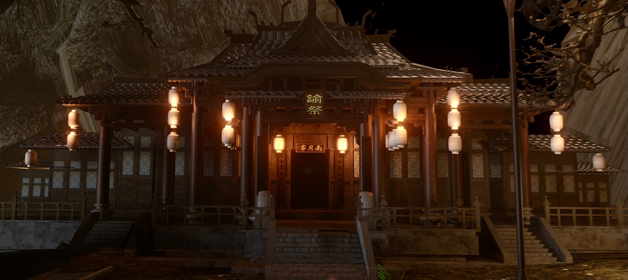 Blender古风寺院（图ZMjU2MTc2OTg4） - 场景 - 站酷设计师野生摩羯原创素材 - 站酷ZCOOL