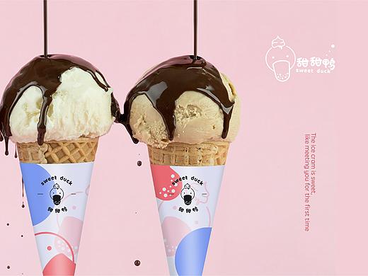 “甜甜鸭”奶茶甜点品牌设计