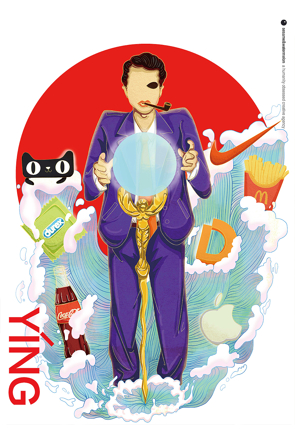 “芝麻西瓜”-新年新气象-2017开年恭祝插画（图ZNjkwMTQ3MTY=） - 新锐潮流插画 - 站酷设计师Nigel亲爱的人原创素材 - 站酷ZCOOL