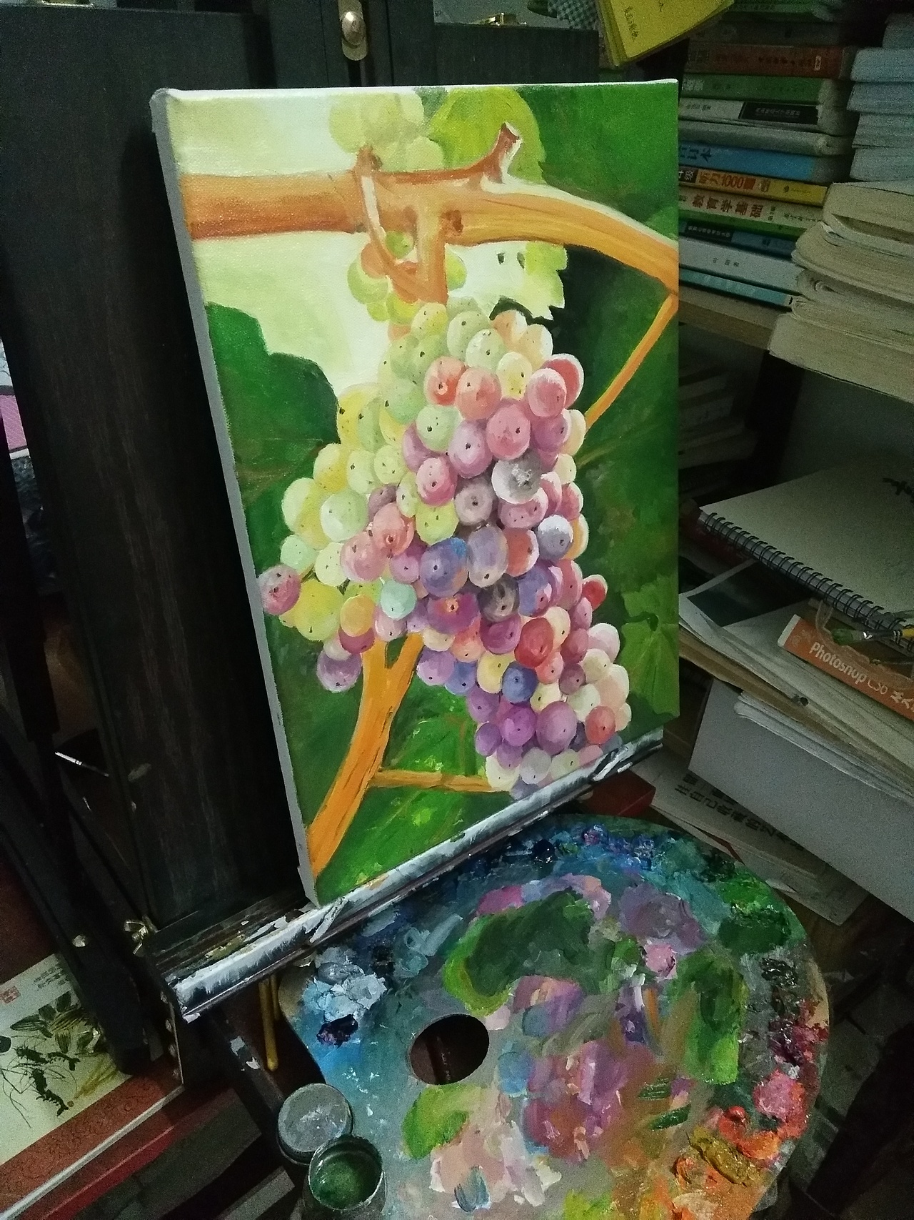 油画葡萄（图ZMTIzMzI0Nzky） - 绘画 - 站酷设计师蜕变时刻running原创素材 - 站酷ZCOOL