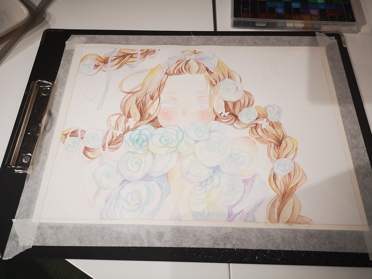 开始画头发细节