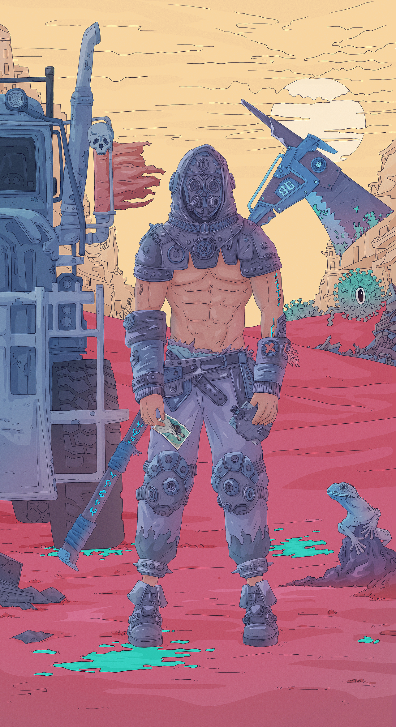 末世主题插画练习（图ZMjM1MzIwOTE2） - 创作习作 - 站酷设计师原小鱼原创素材 - 站酷ZCOOL