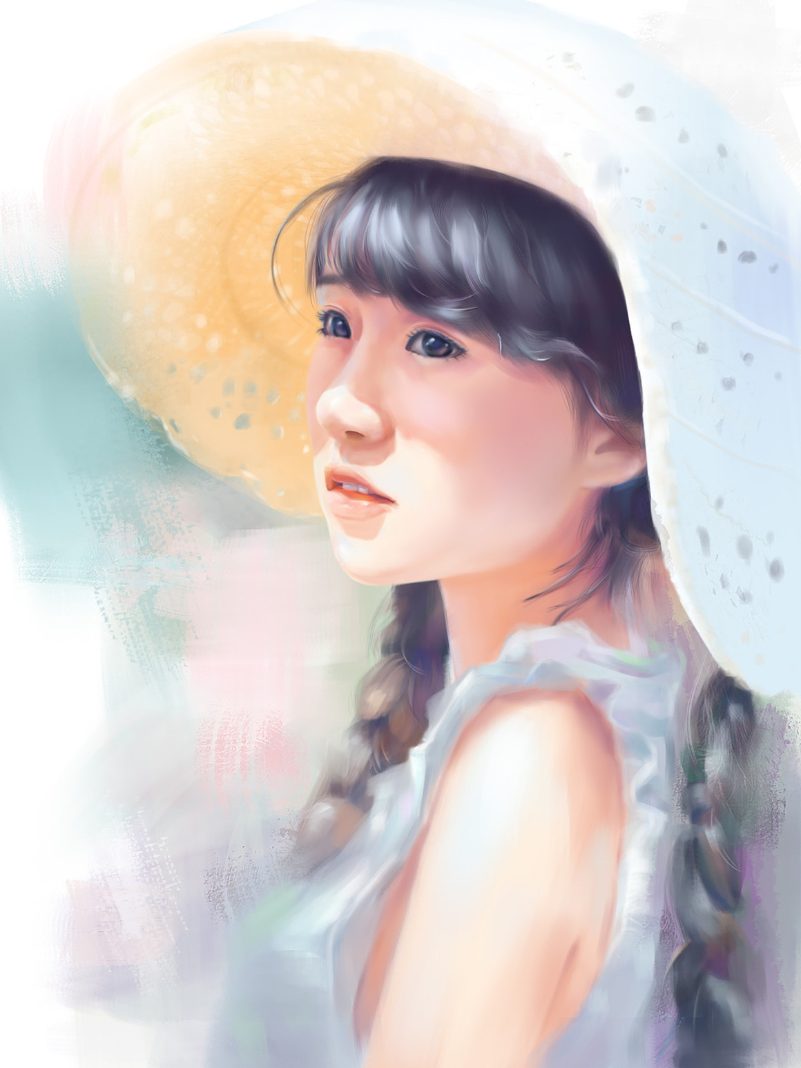 继续朝大佬的方向修炼中——少女系插画,少女插画海报