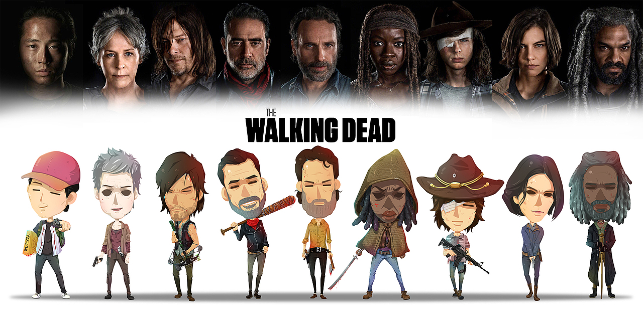 《行尸走肉》角色卡通形象THE WALKING DEAD