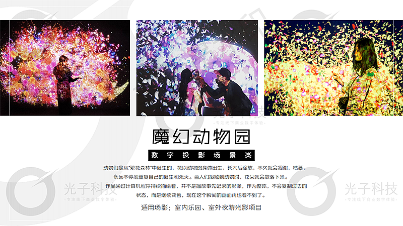 《魔幻动物园》动物行走墙新媒体艺术装置投影互动光影（图ZMjA5NDY2Njcy） - 文案/策划 - 站酷设计师深圳光子数字科技原创素材 - 站酷ZCOOL