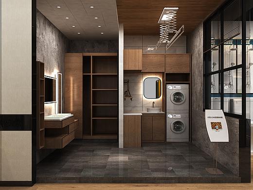 2018年上海红星美凯龙的浴室柜店面样板间设计