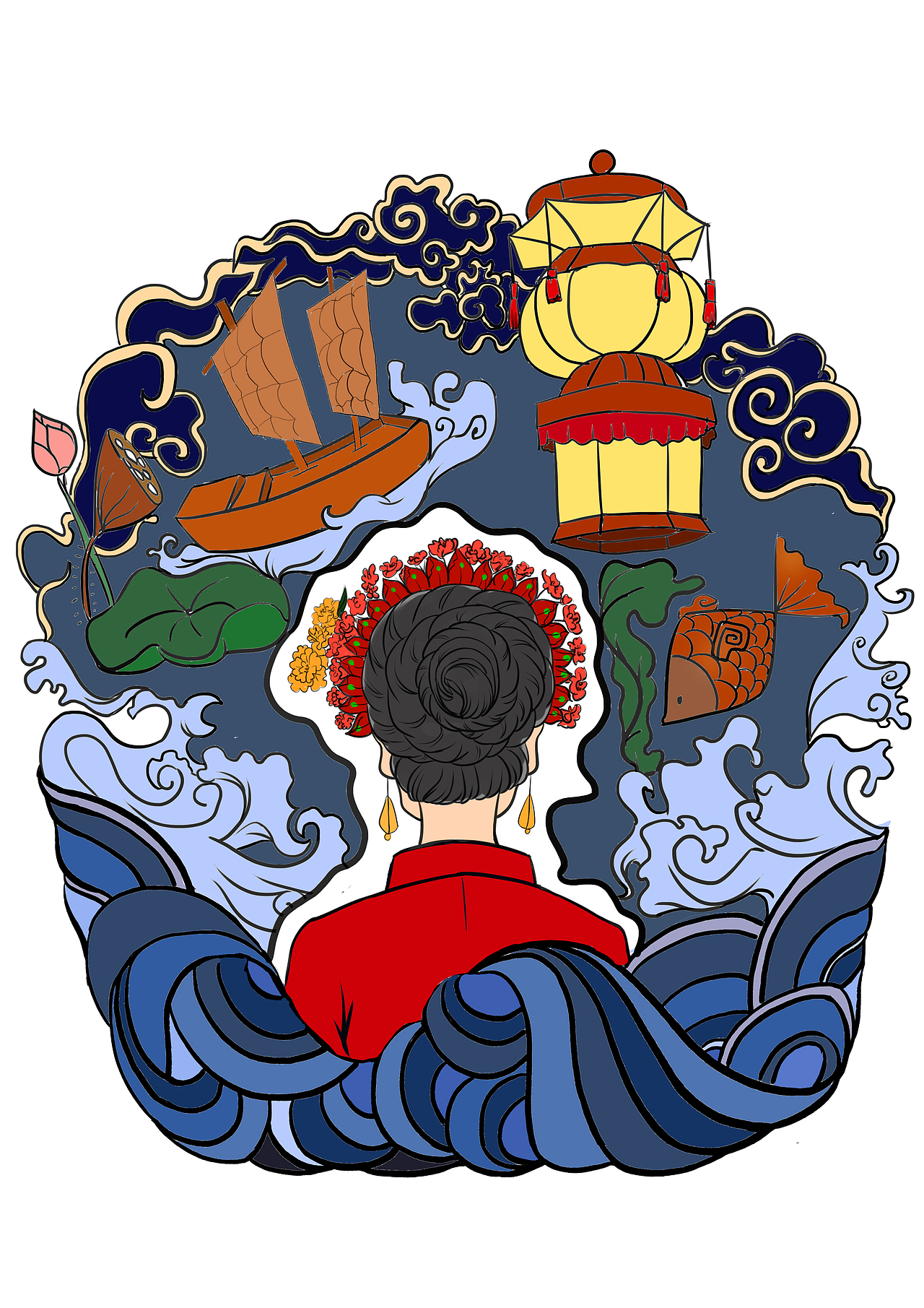 和作品集1的封面插画一个系列