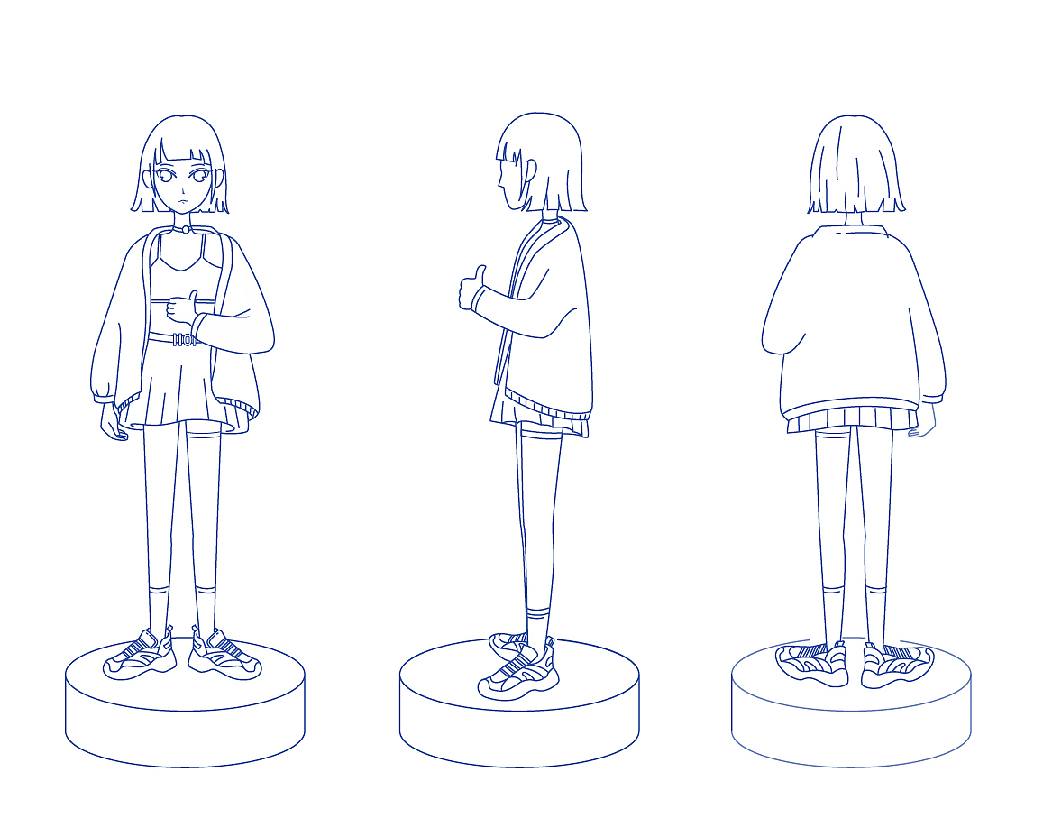 ip人物形象设计|三视图