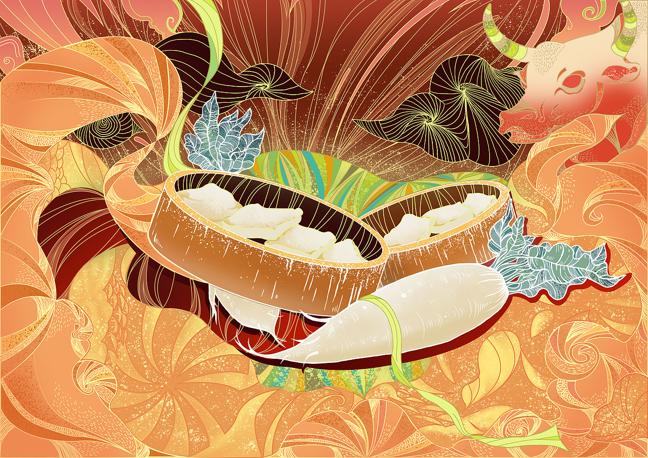 满月斋粤式糕点（图ZMjM1OTczOTQw） - 商业插画 - 站酷设计师老虎嘛嘛原创素材 - 站酷ZCOOL