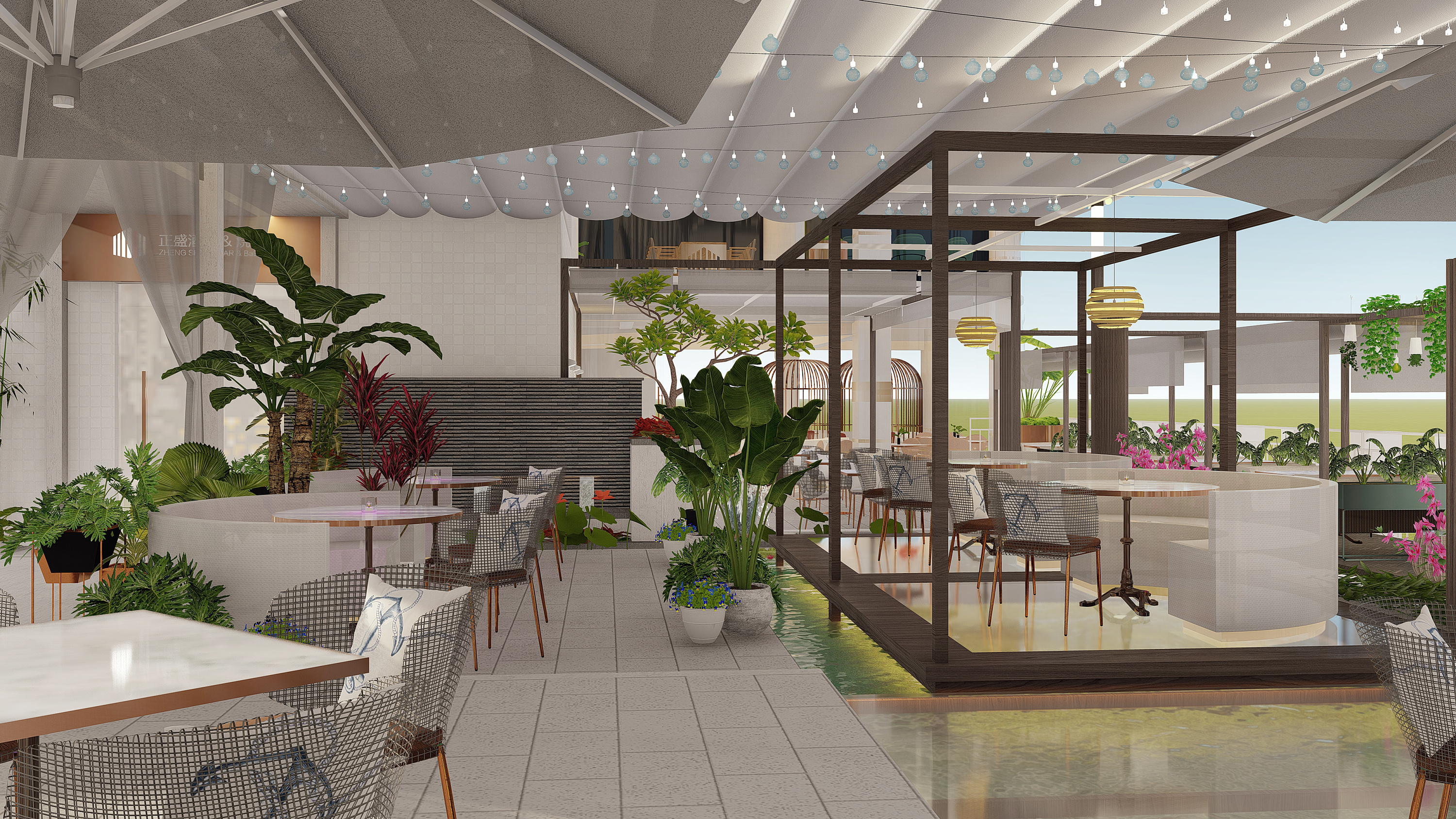 一个真正的花园餐厅·印度 Think of it! 餐厅 | Studio Lagom-设计案例-建E室内设计网