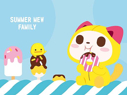 夏萌猫【甜品电脑壁纸】