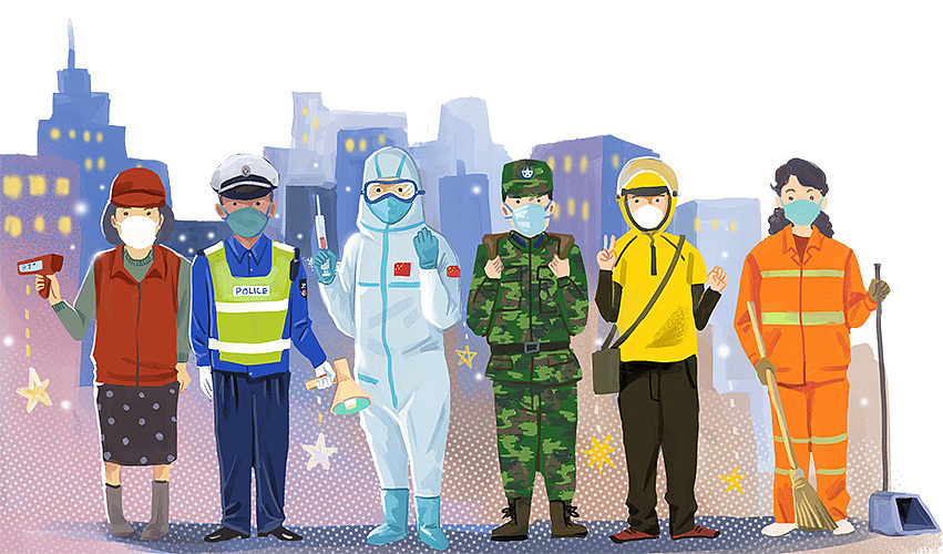 给期刊“战疫”专题的配图(图ZMjA5MTQ2ODQ4) - Commercial illustration - 站酷设计师AmeiLili原创素材 - 站酷ZCOOL