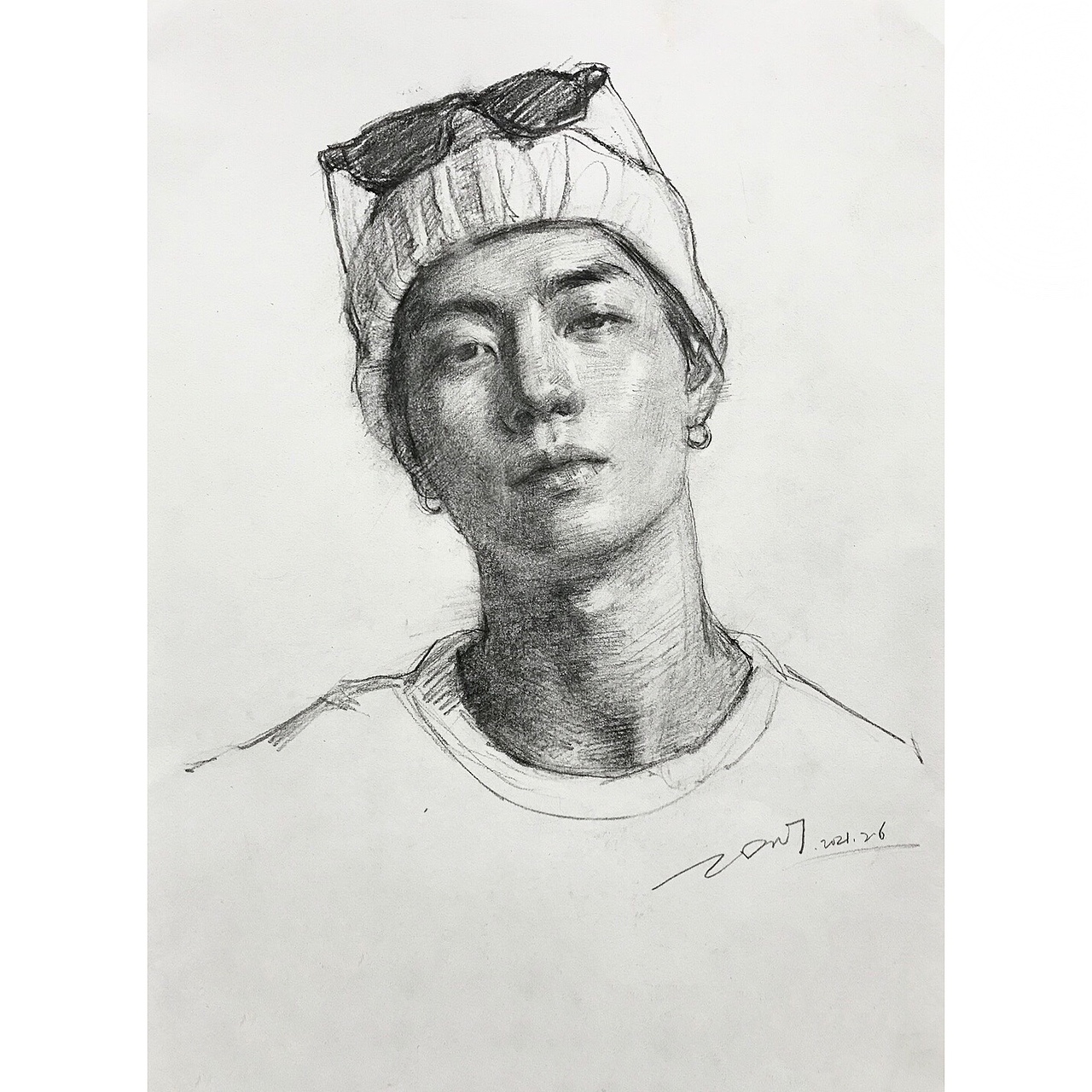 素描头像王嘉尔