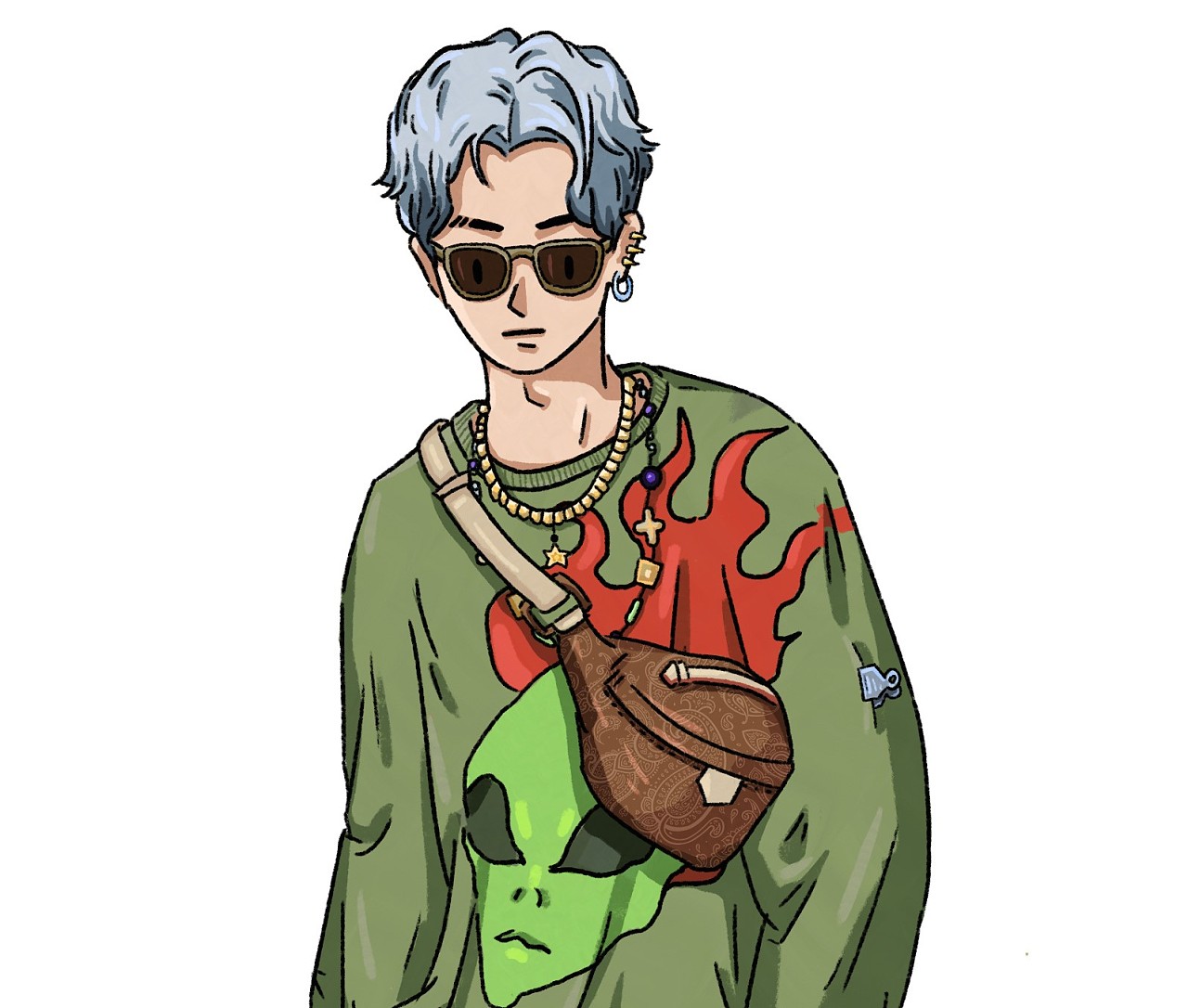 嘻哈原创人物设定·男|插画|新锐潮流插画|莱特大兄弟 - 原创作品