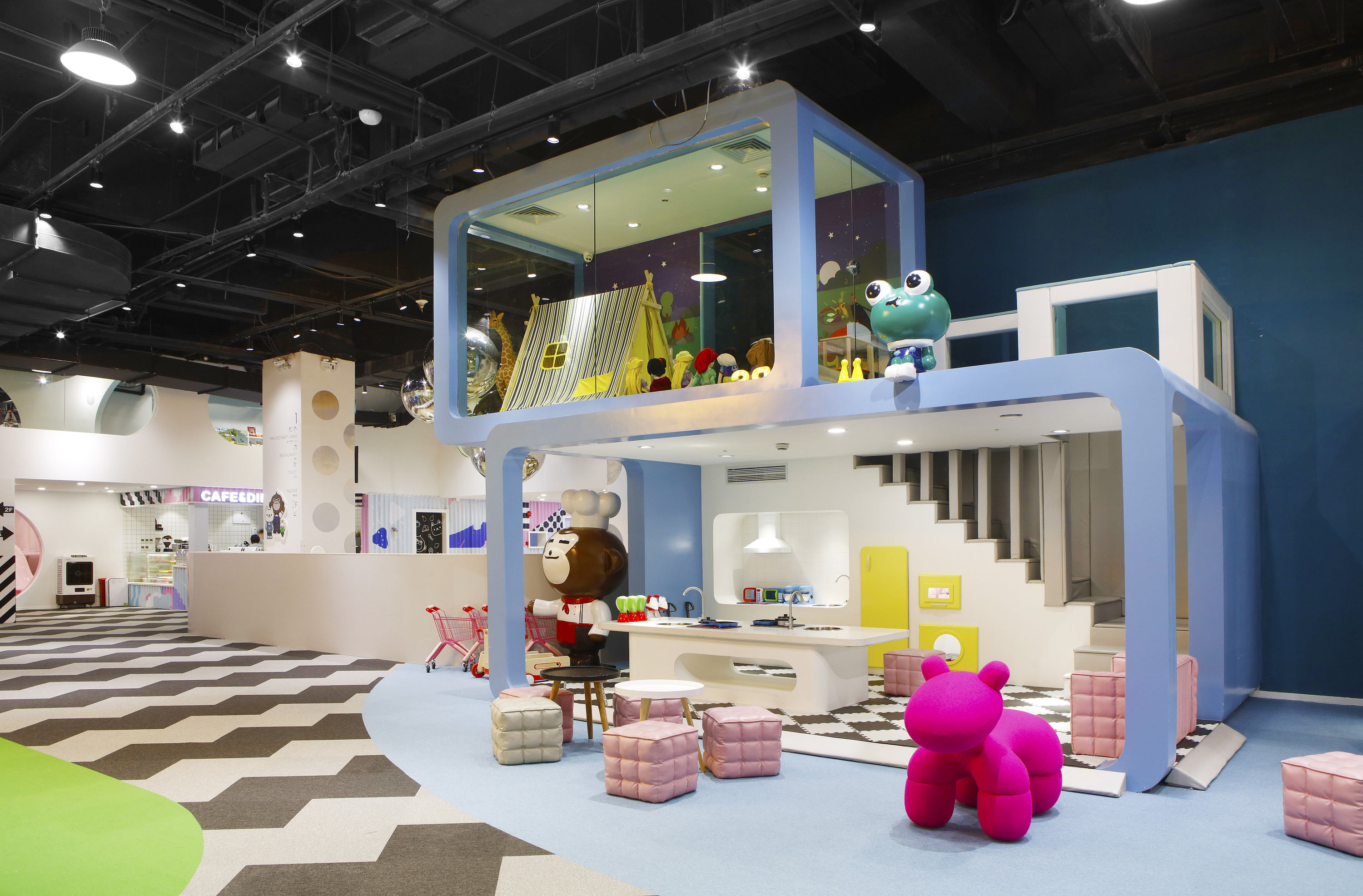 mini mars kids club亲子会所主题餐厅设计