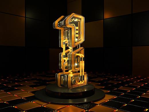 【C4D练习】机械字